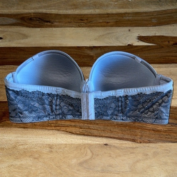 Torrid Gray Lace Trim Strapless Underwire Bra - Picture 2 of 3